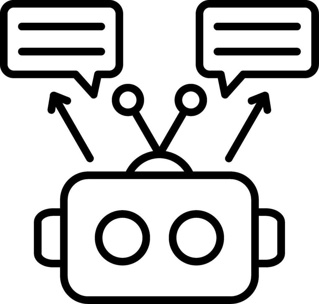 Chatbot Line Icon vector