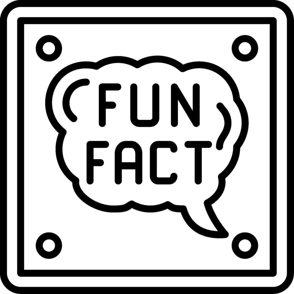 Fun Fact Line Icon vector