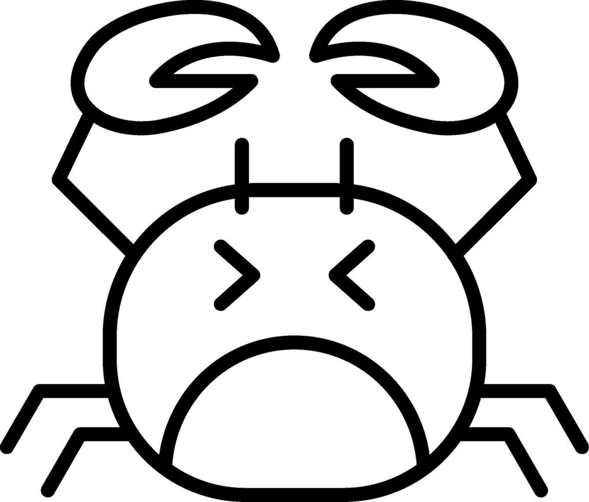 Hermit Crab Line Icon vector
