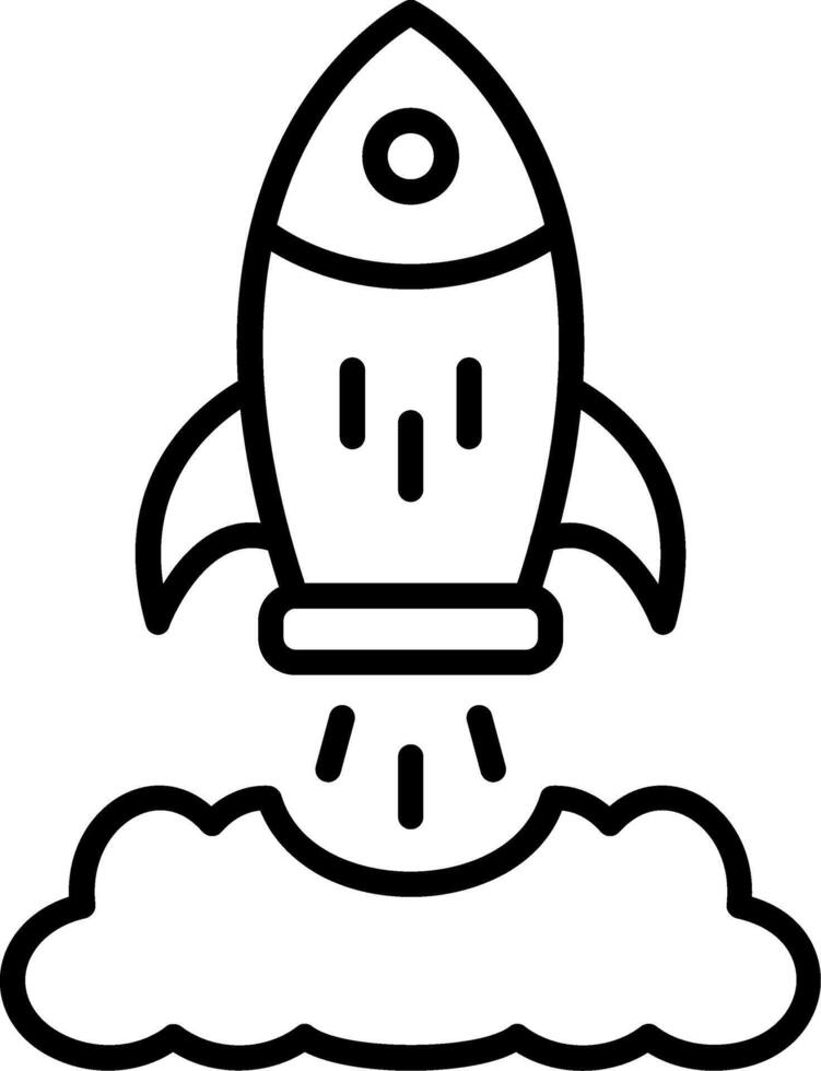 Launch Line Icon vector