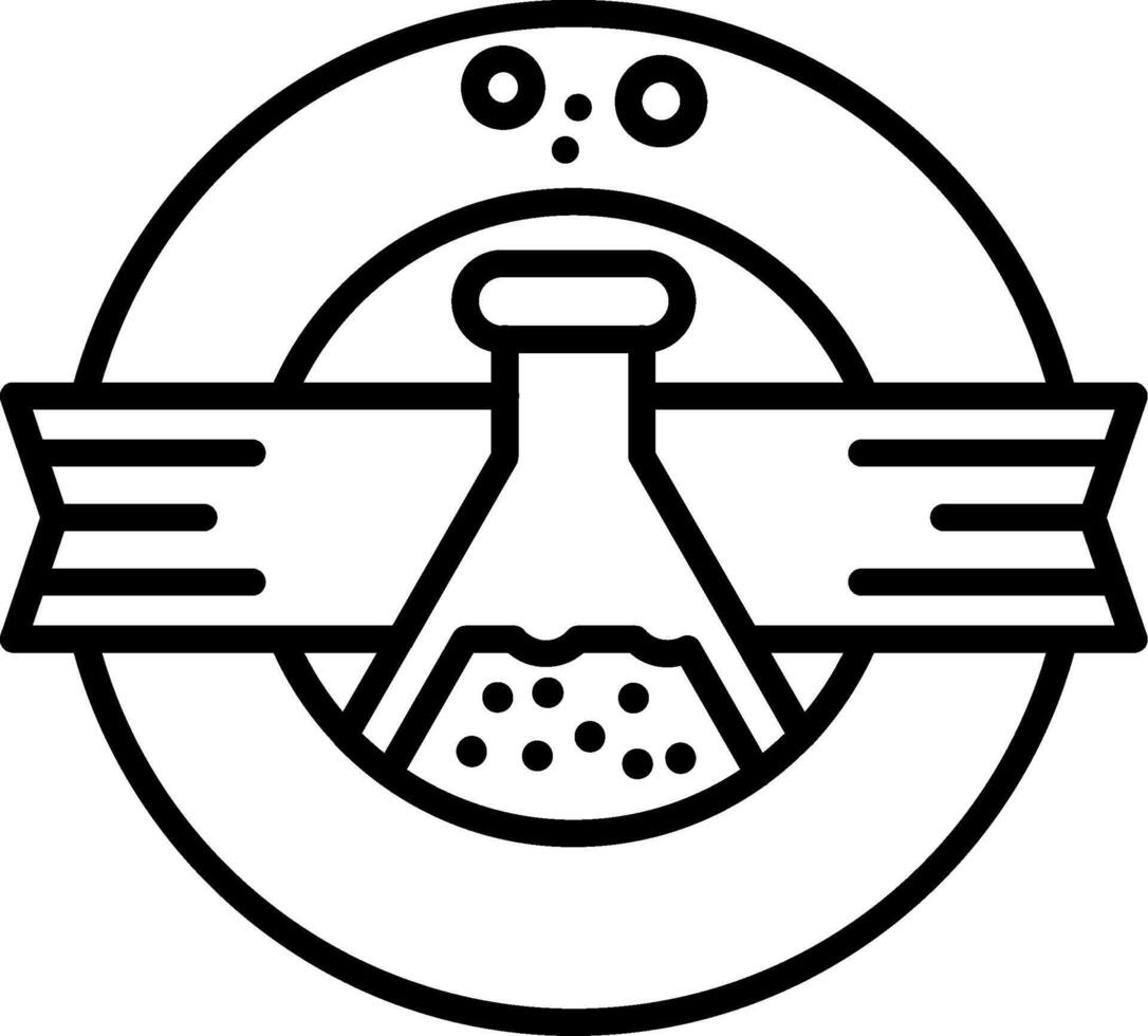 Lab Tested Line Icon vector