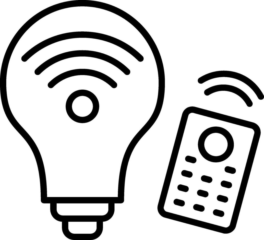 Smart Light Line Icon vector