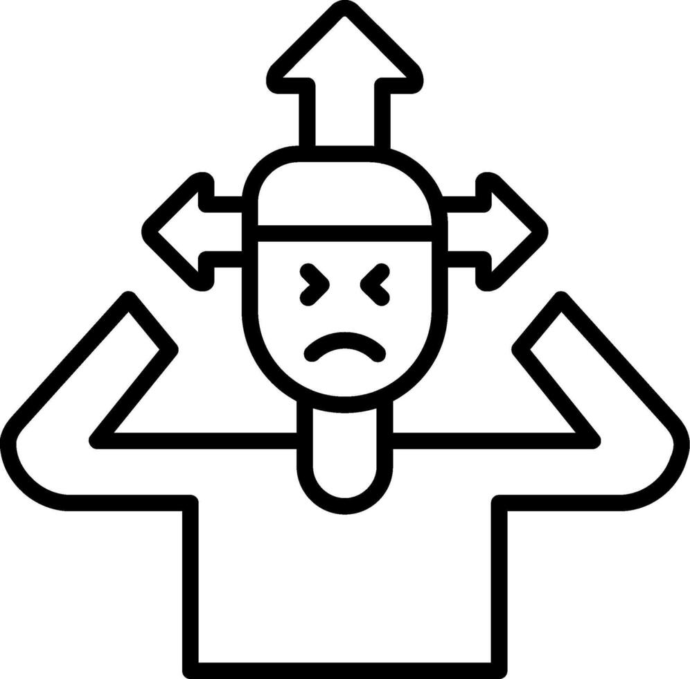 Adhd Line Icon vector