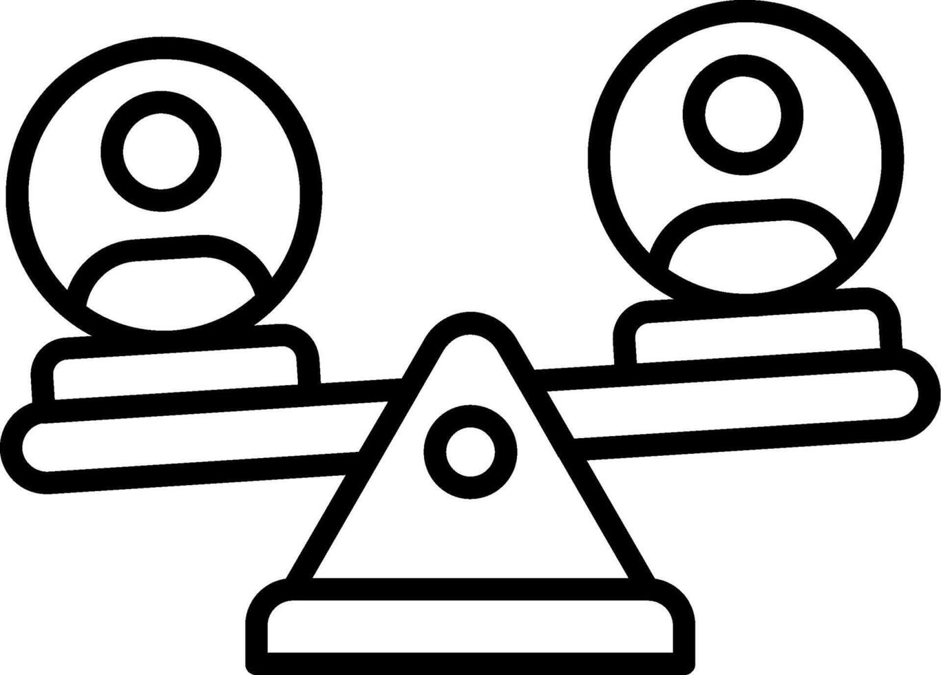 Social Equality Line Icon vector