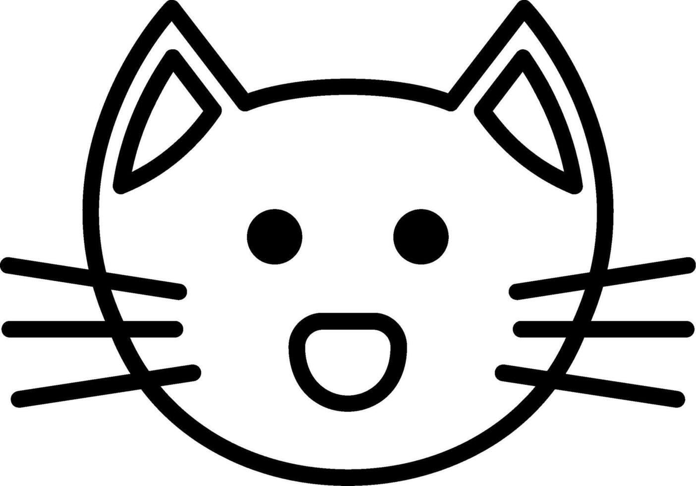 Cat Line Icon vector