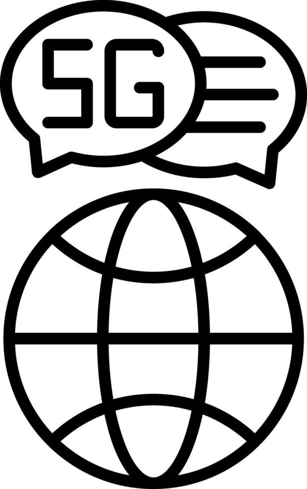 Commuication Line Icon vector