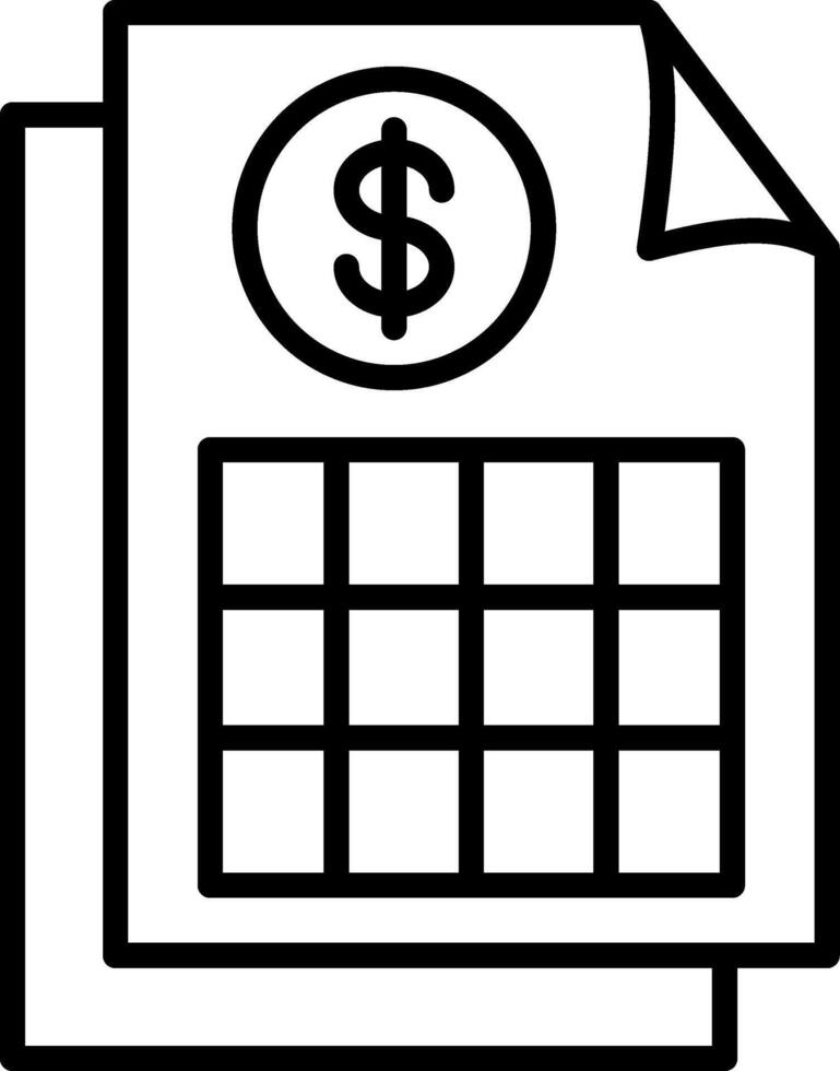 Document Line Icon vector