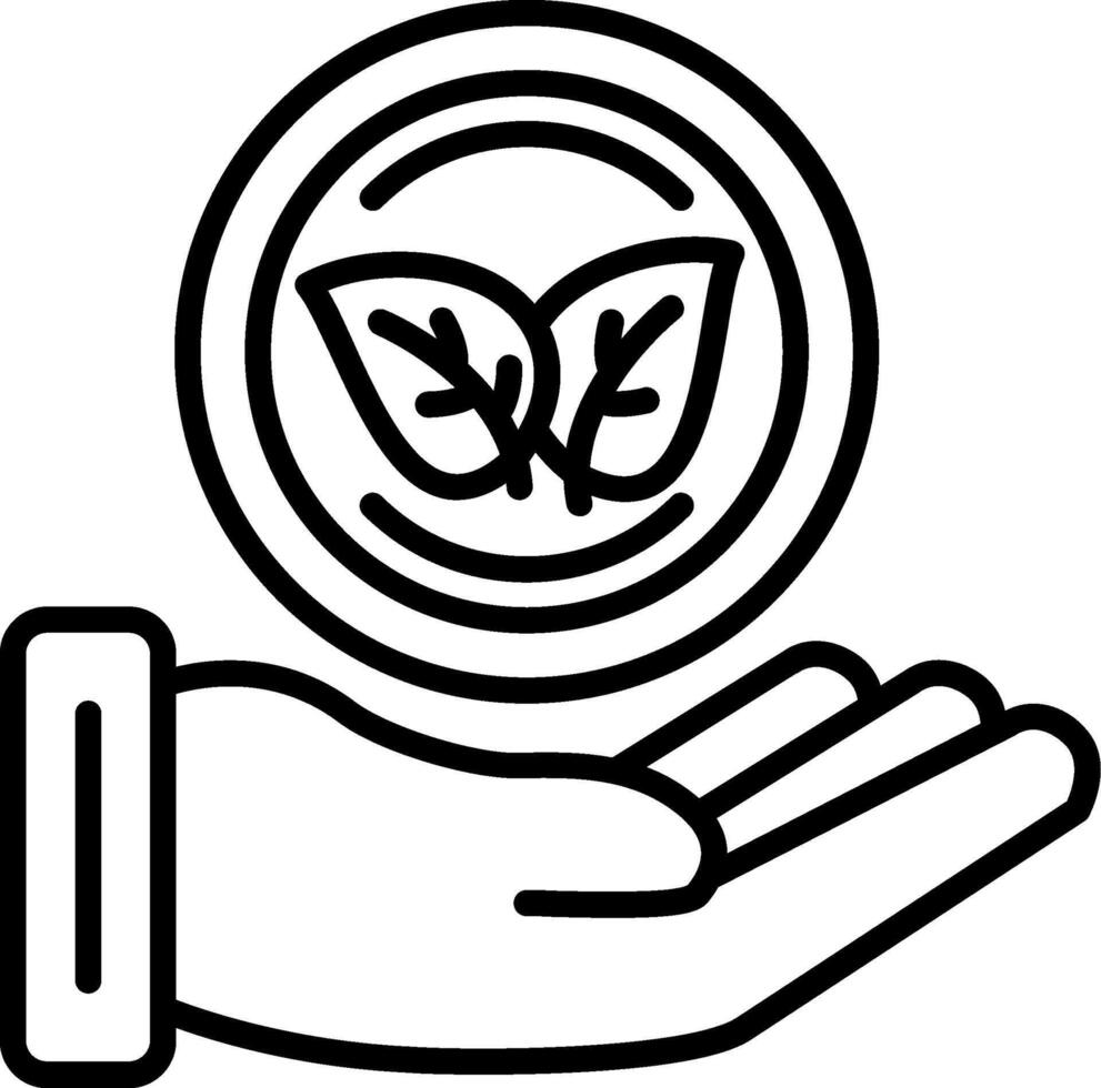 Go Green Line Icon vector