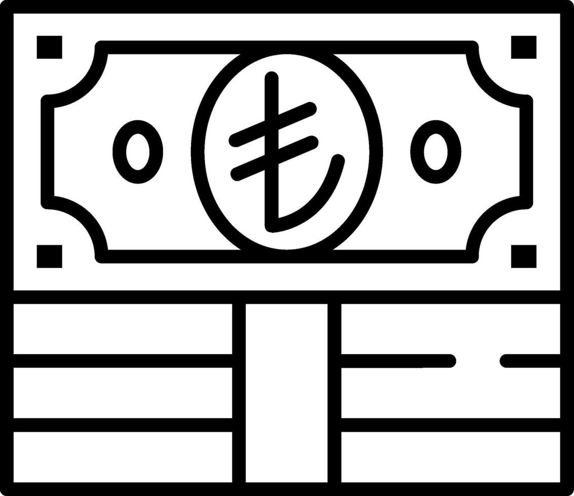 Lira Line Icon vector
