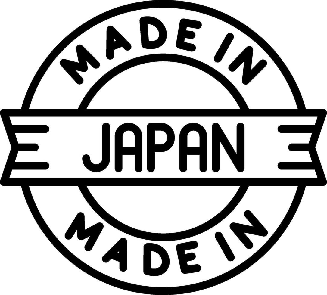Made In Japan Line Icon vector