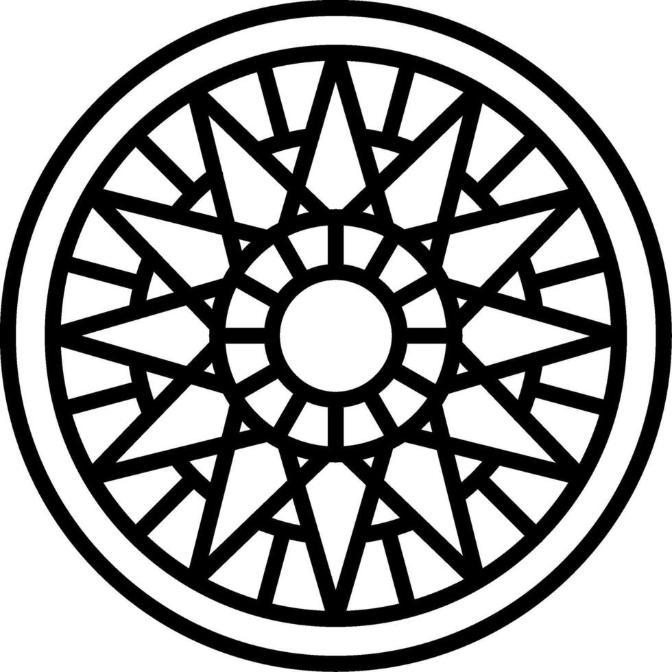 Mandala Line Icon vector