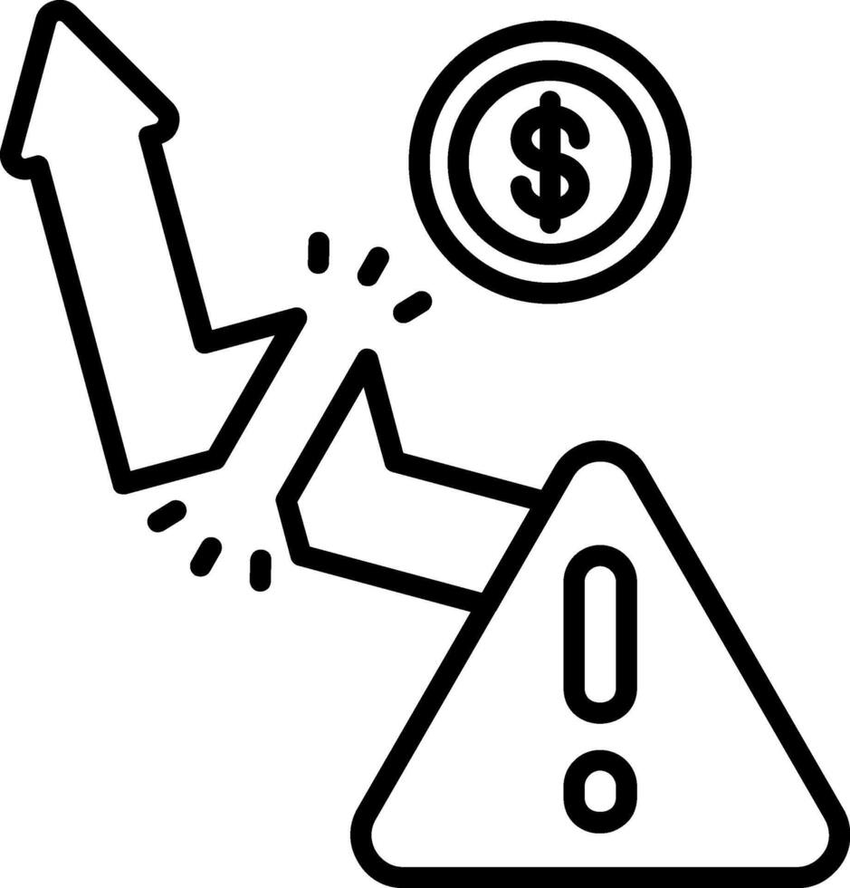 Disruption Line Icon vector