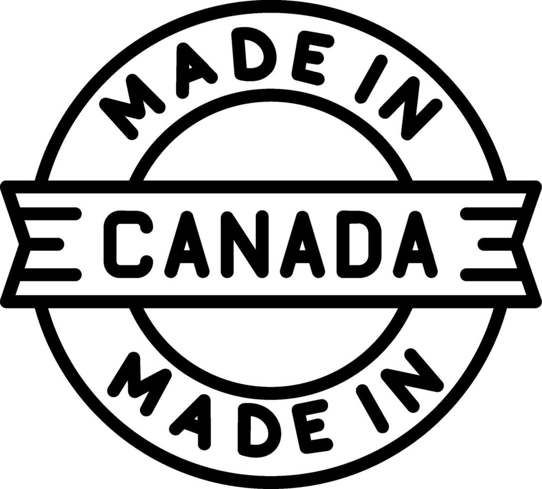 Made In Canada Line Icon vector
