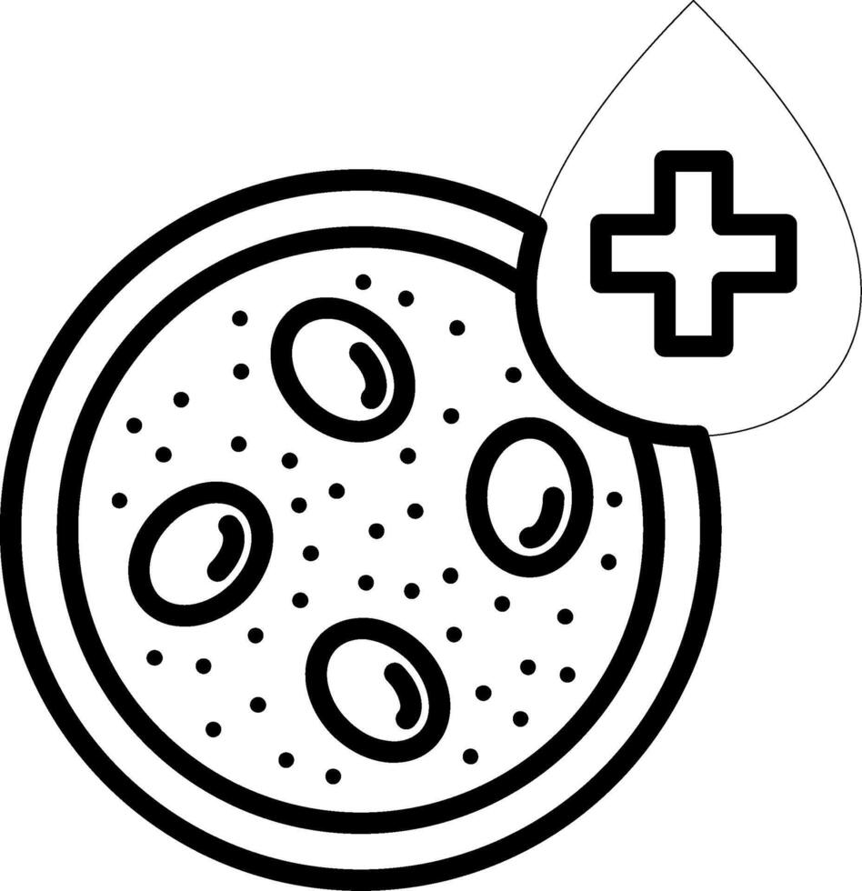 Blood Cells Line Icon vector