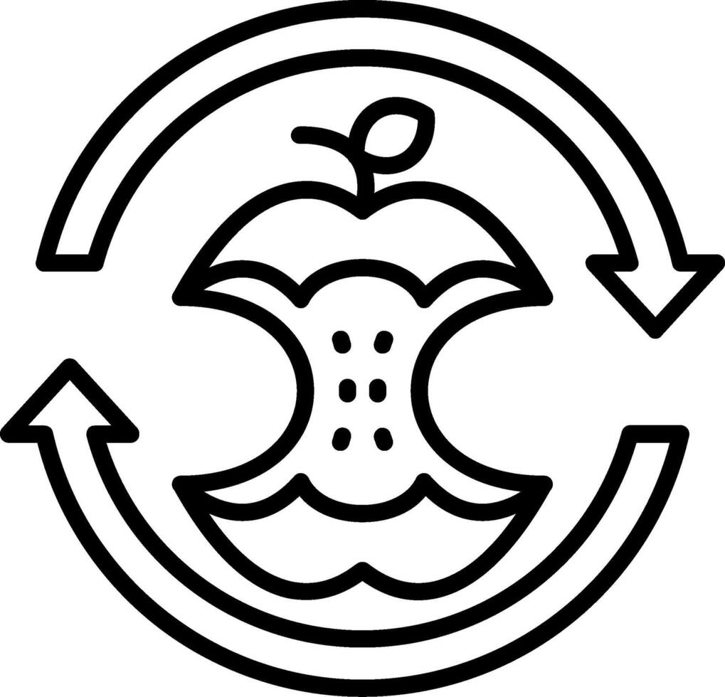 Compostable Line Icon vector