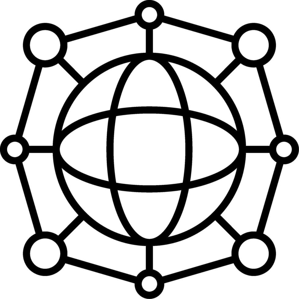 Internet Of Things Line Icon vector