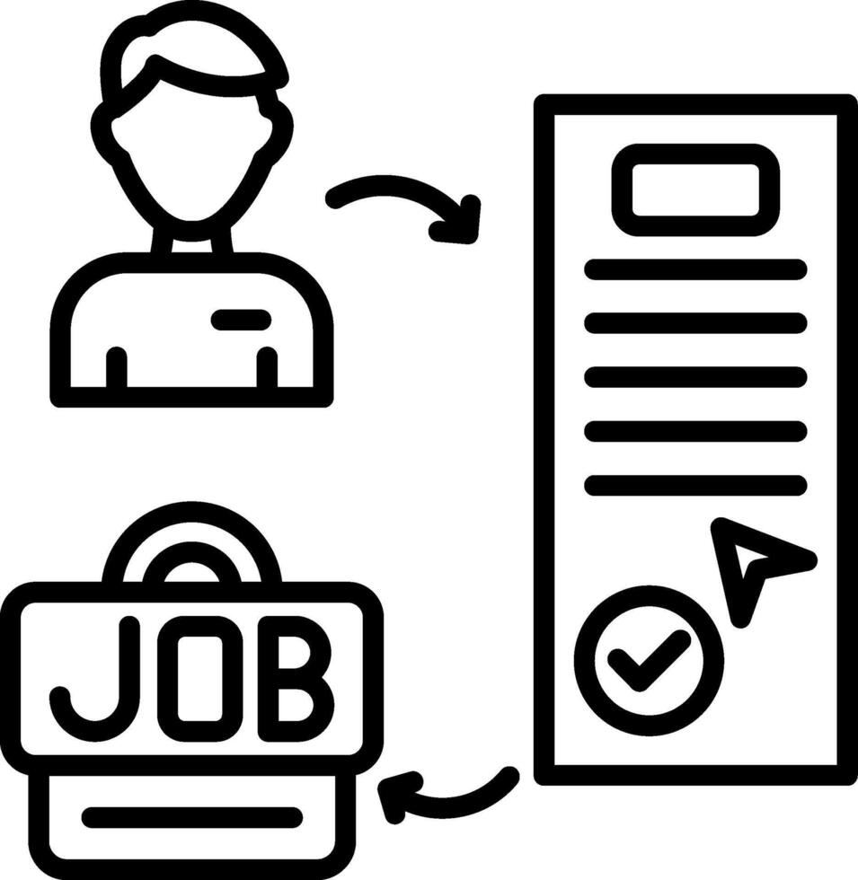 Hiring Line Icon vector