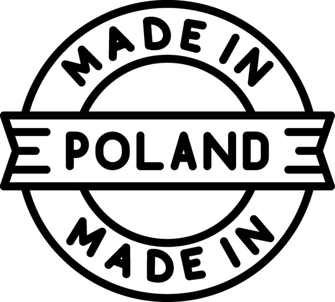 Made In Poland Line Icon vector