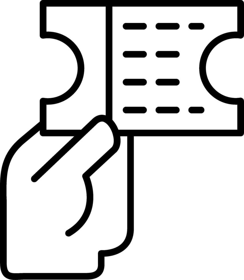 Ticket Line Icon vector