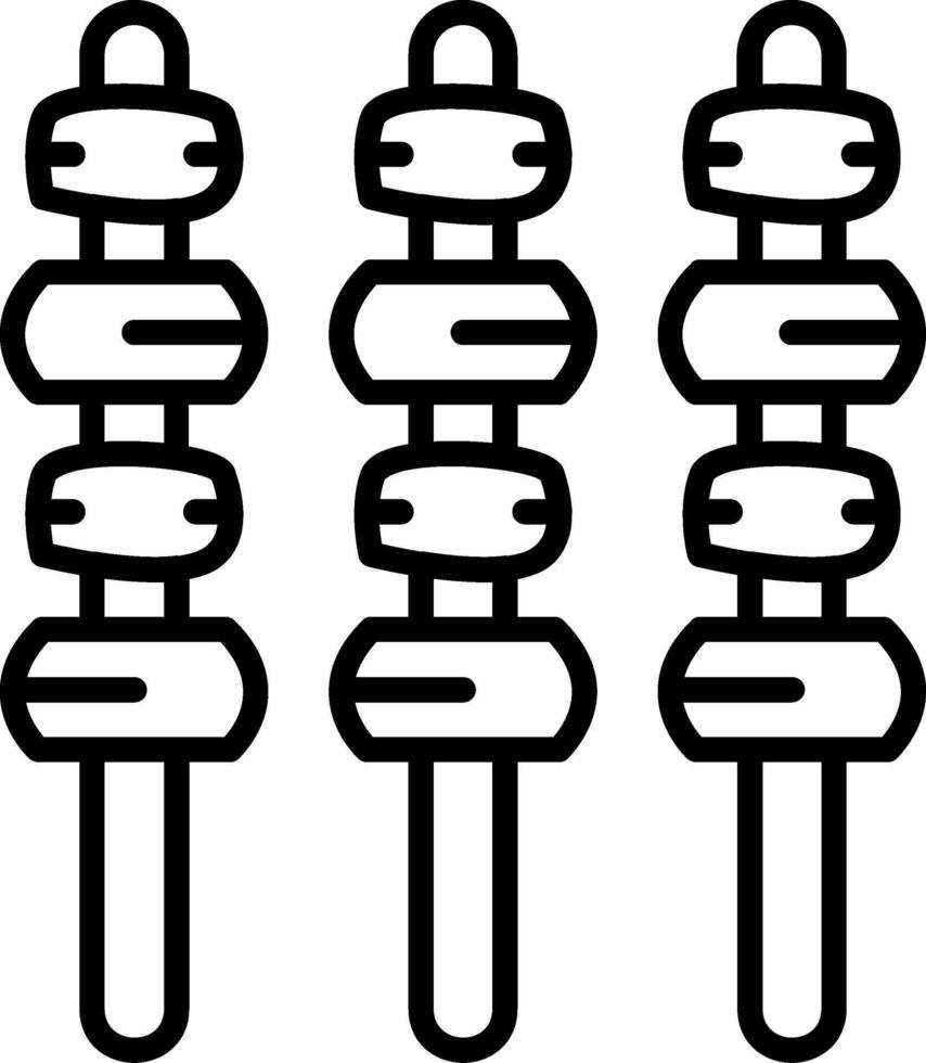 Yakitori Line Icon vector