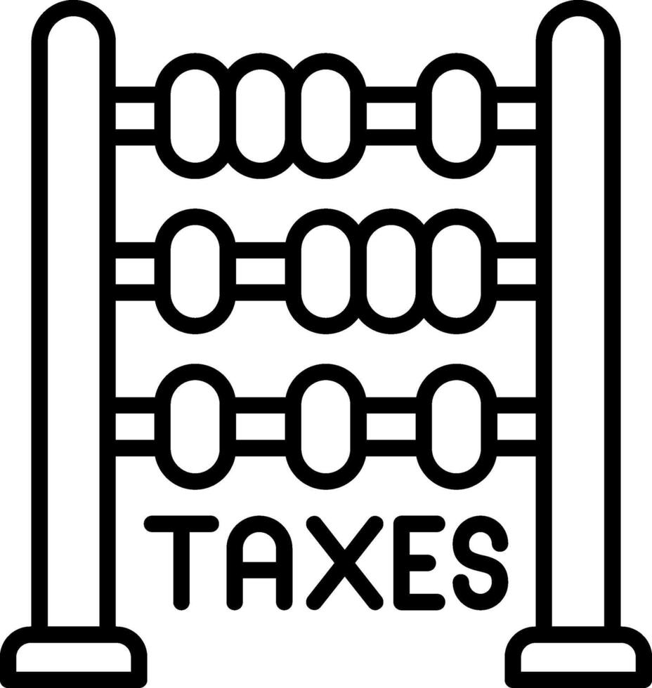 Abacus Line Icon vector