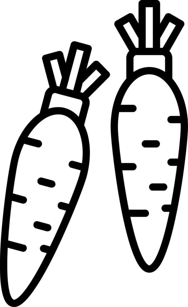 Daikon Line Icon vector