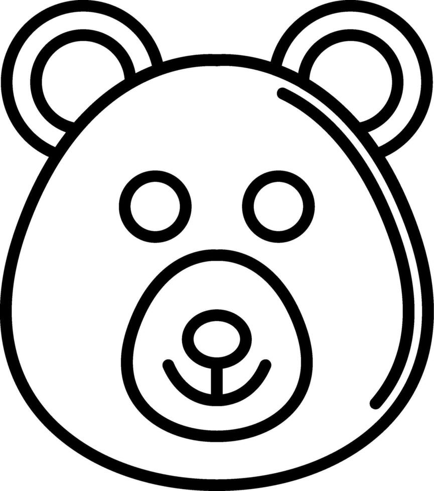 Bear Line Icon vector