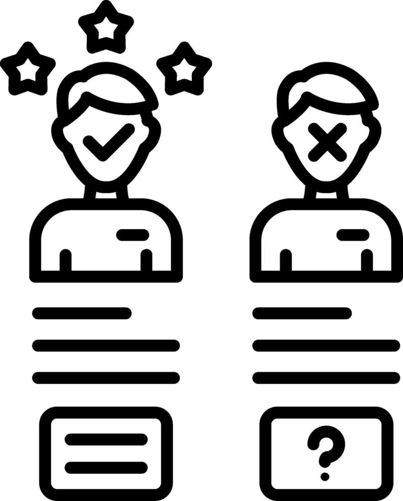 Candidate Line Icon vector
