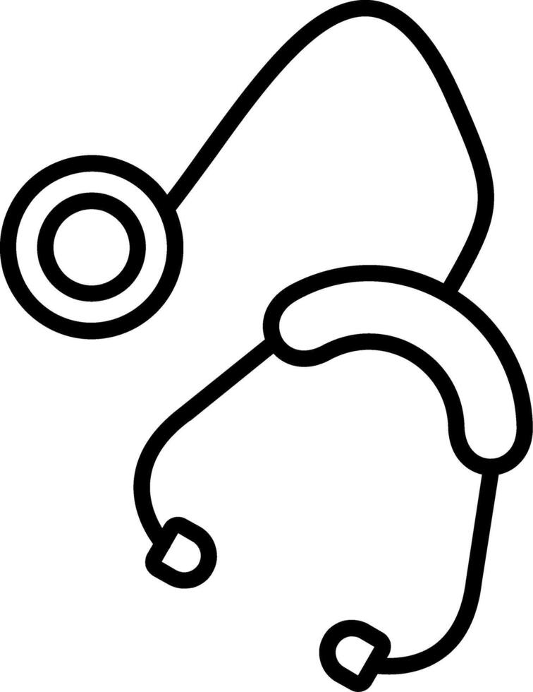 Doctors Stethoscope Line Icon vector