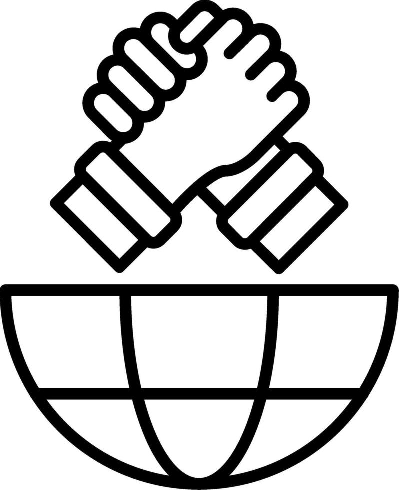 Friendship Line Icon vector