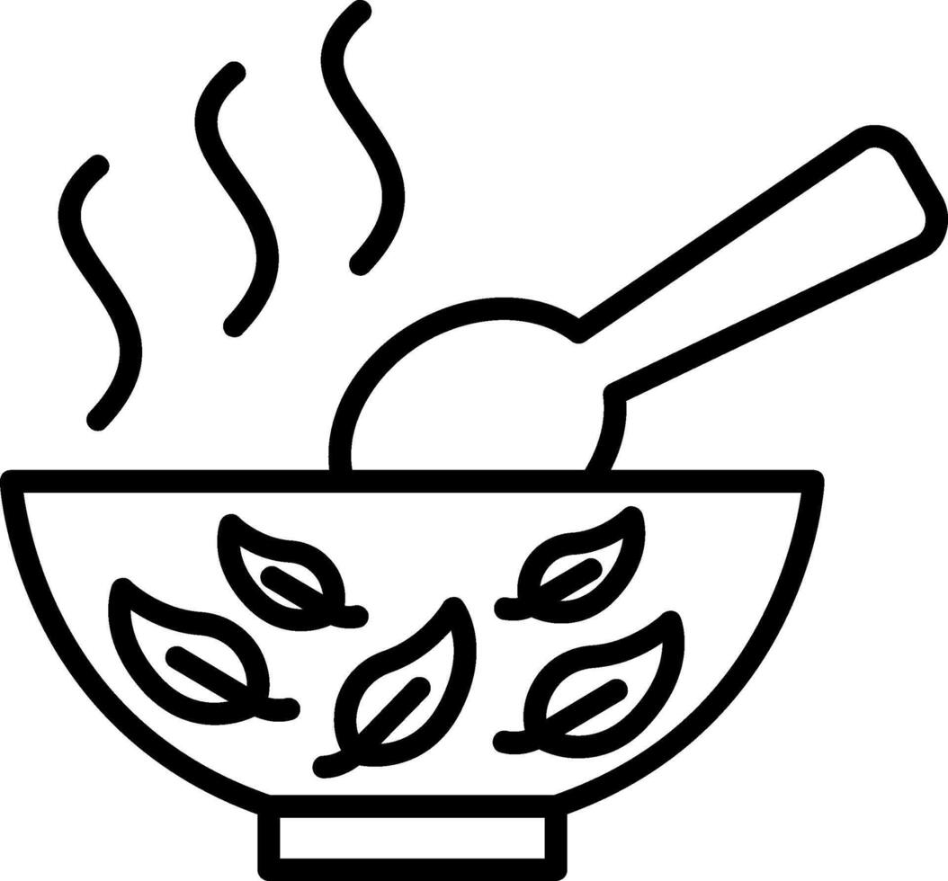 Soup Line Icon vector