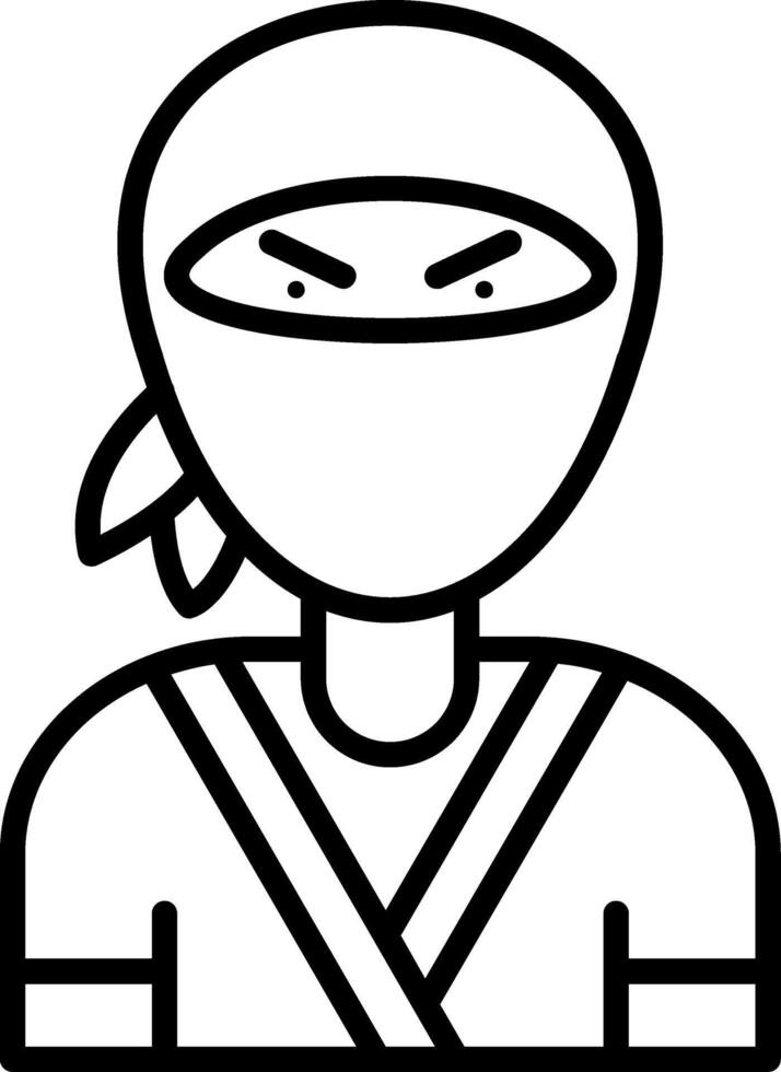 Ninja Line Icon vector