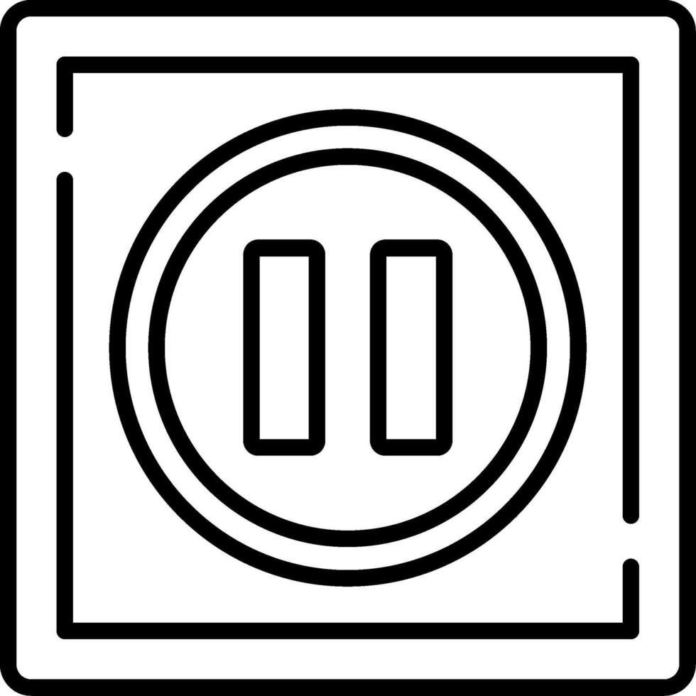 Pause Line Icon vector