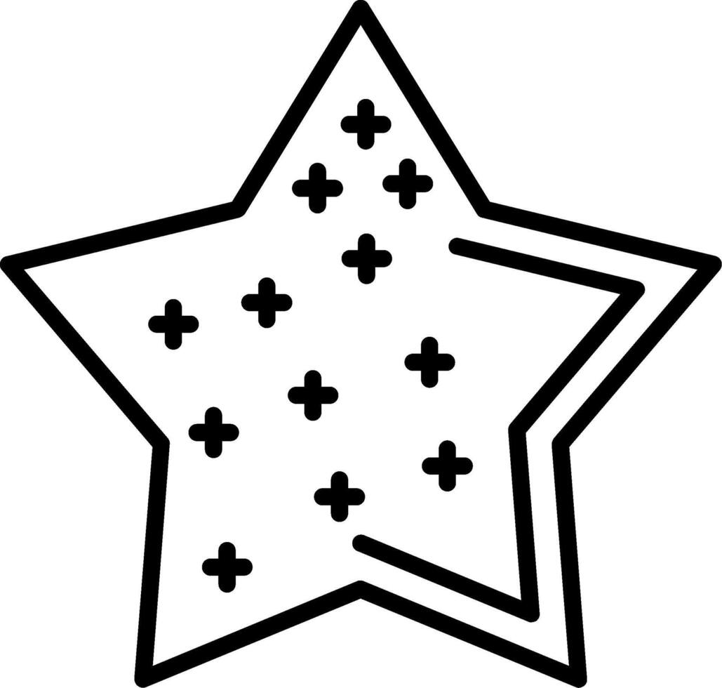 Star Line Icon vector
