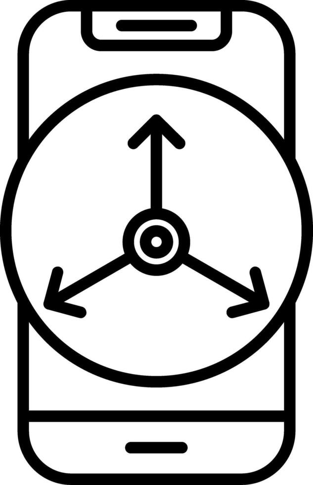 Accelerometer Sensor Line Icon vector
