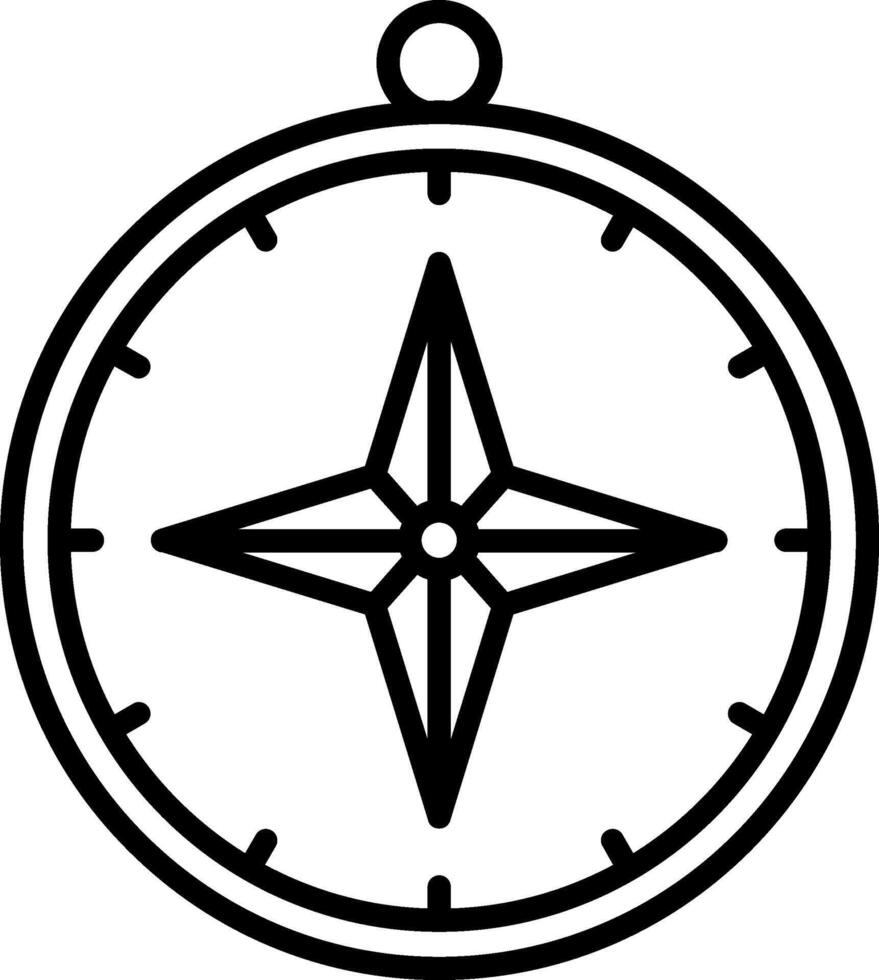 Compass Line Icon vector