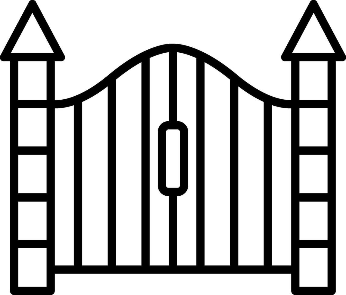 Gate Line Icon vector