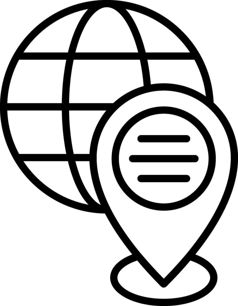 Location Line Icon vector