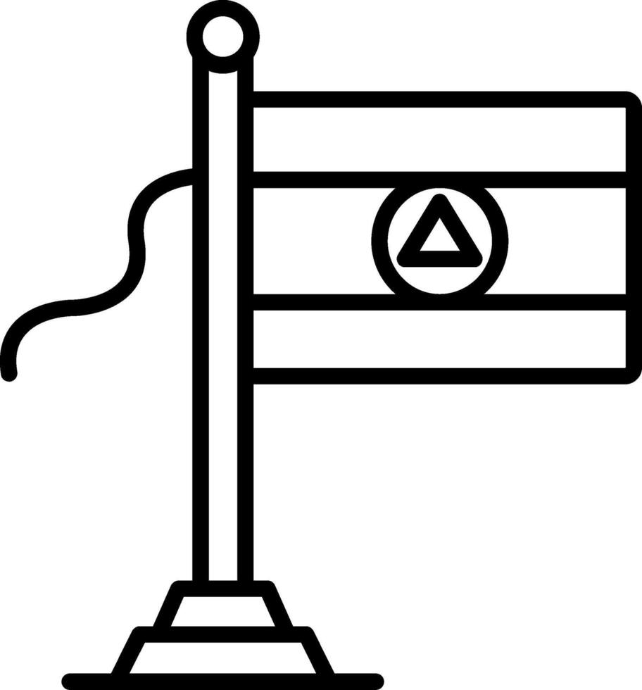 Nicaragua Flag Line Icon vector