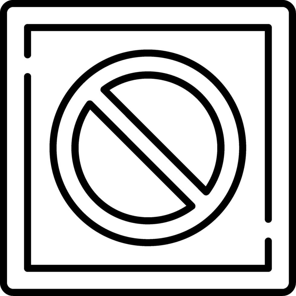 Prohibition Line Icon vector