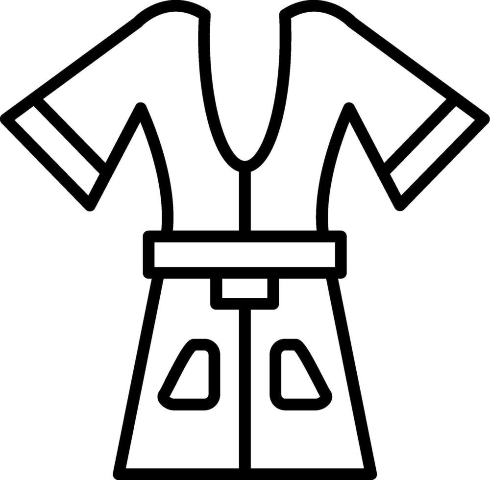 Robe Line Icon vector