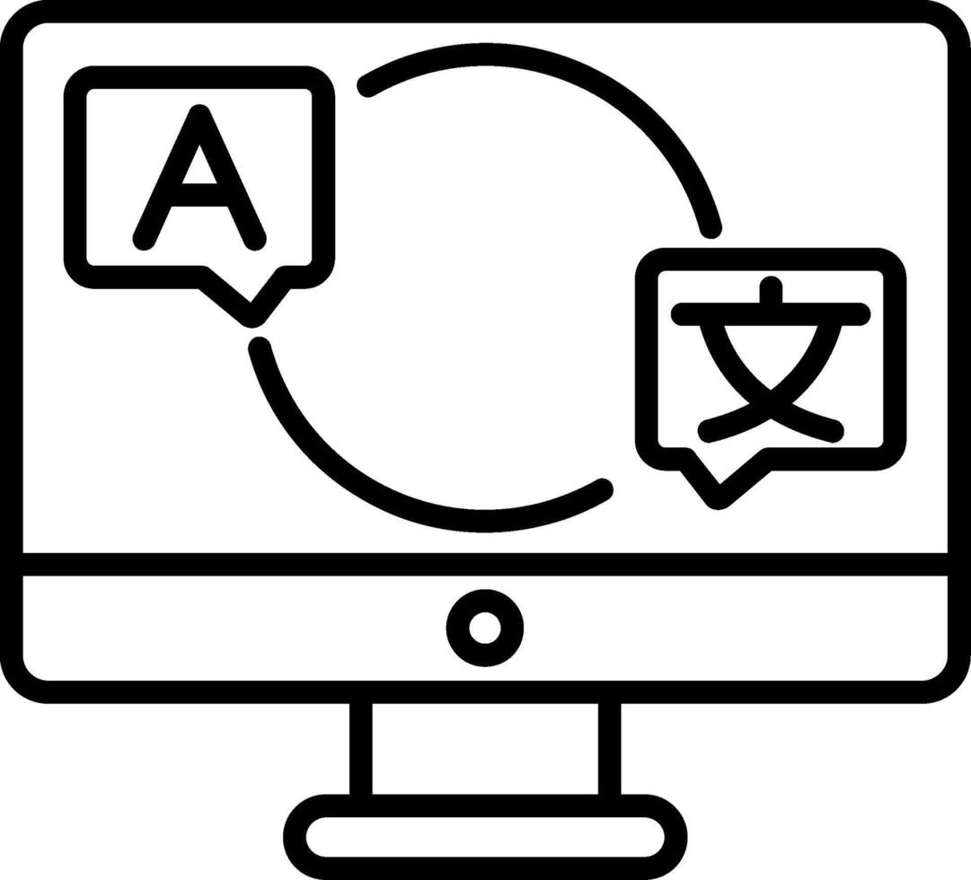 Translate Line Icon vector