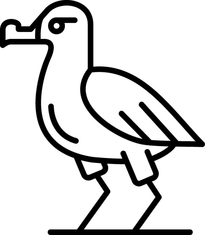 Albatross Line Icon vector