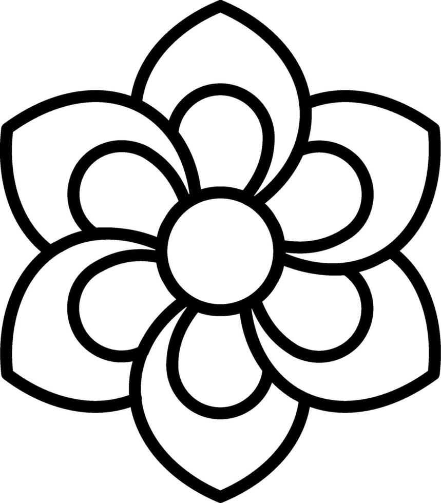 Jasmine Line Icon vector