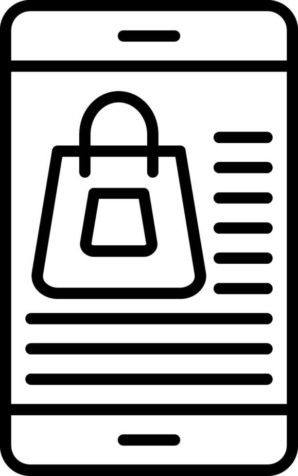 Online Shop Line Icon vector
