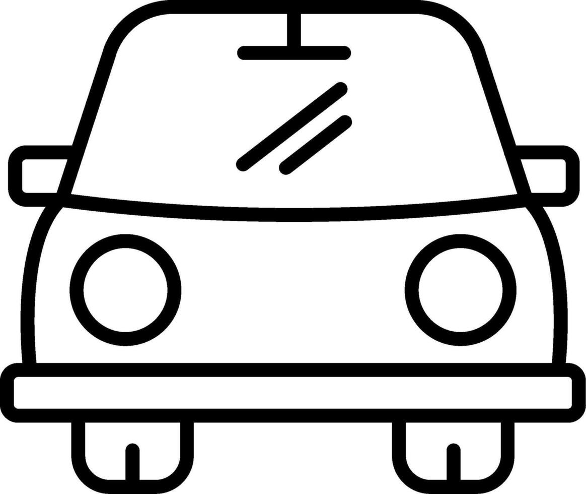Taxi Line Icon vector