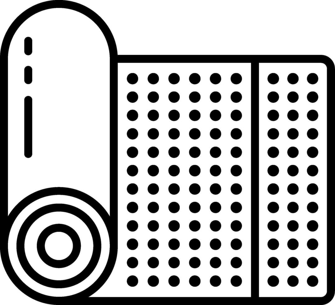 Yoga Mat Line Icon vector