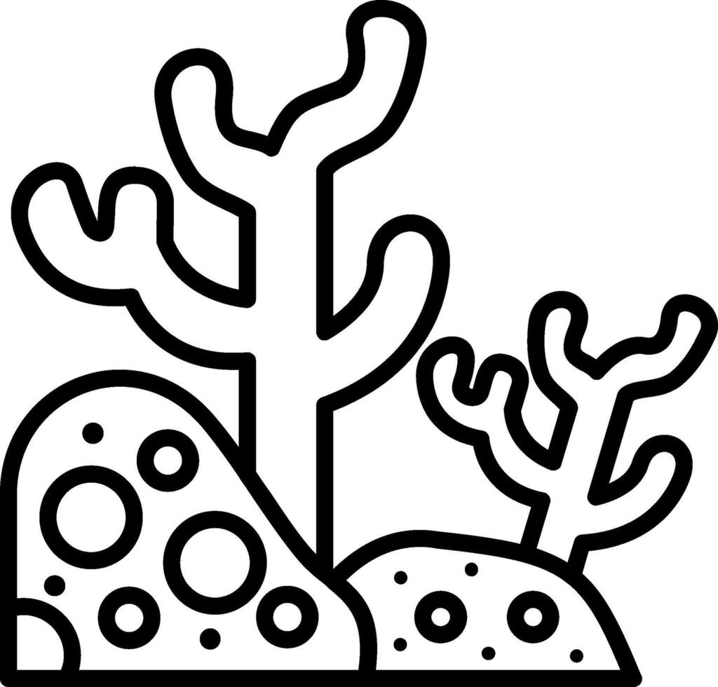 Coral Reef Line Icon vector