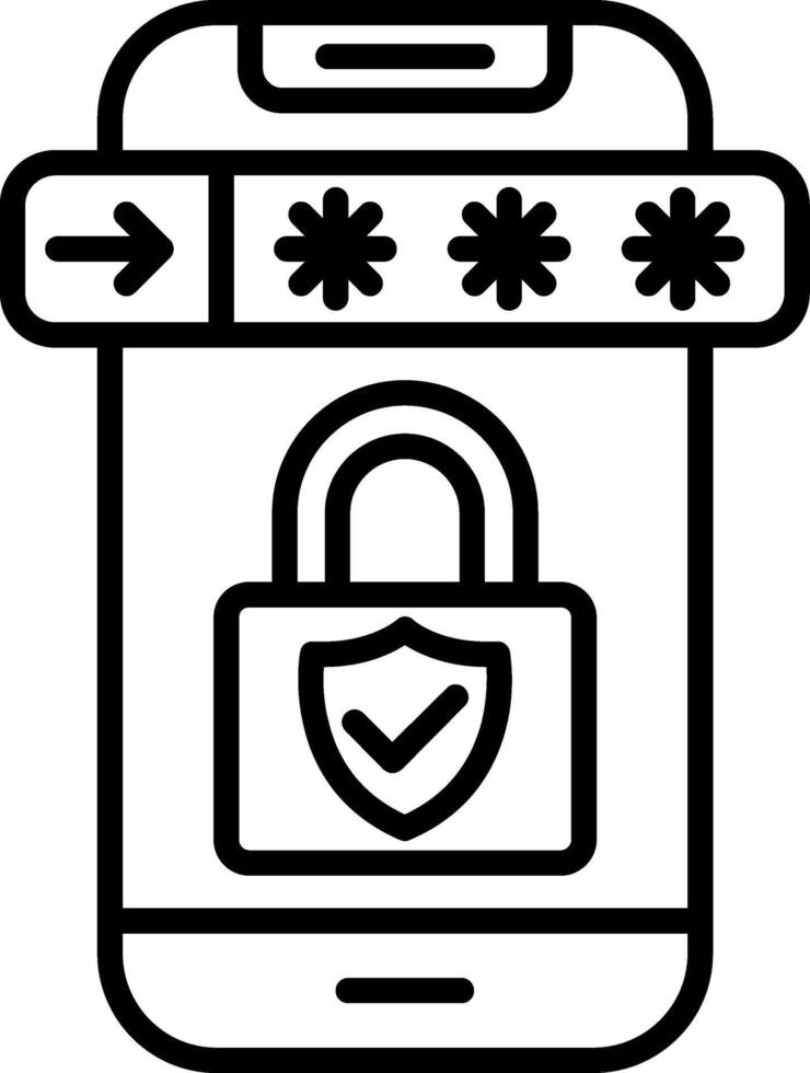 Privacy Line Icon vector