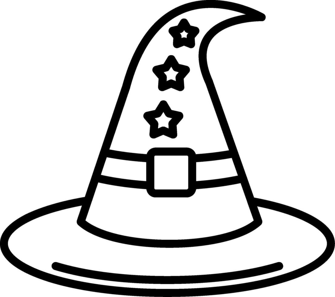 Witch Hat Line Icon vector